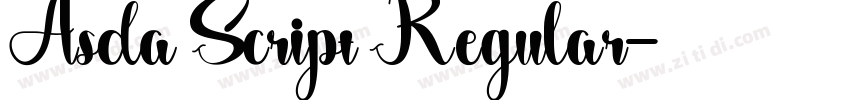 Asda Script Regular字体转换
